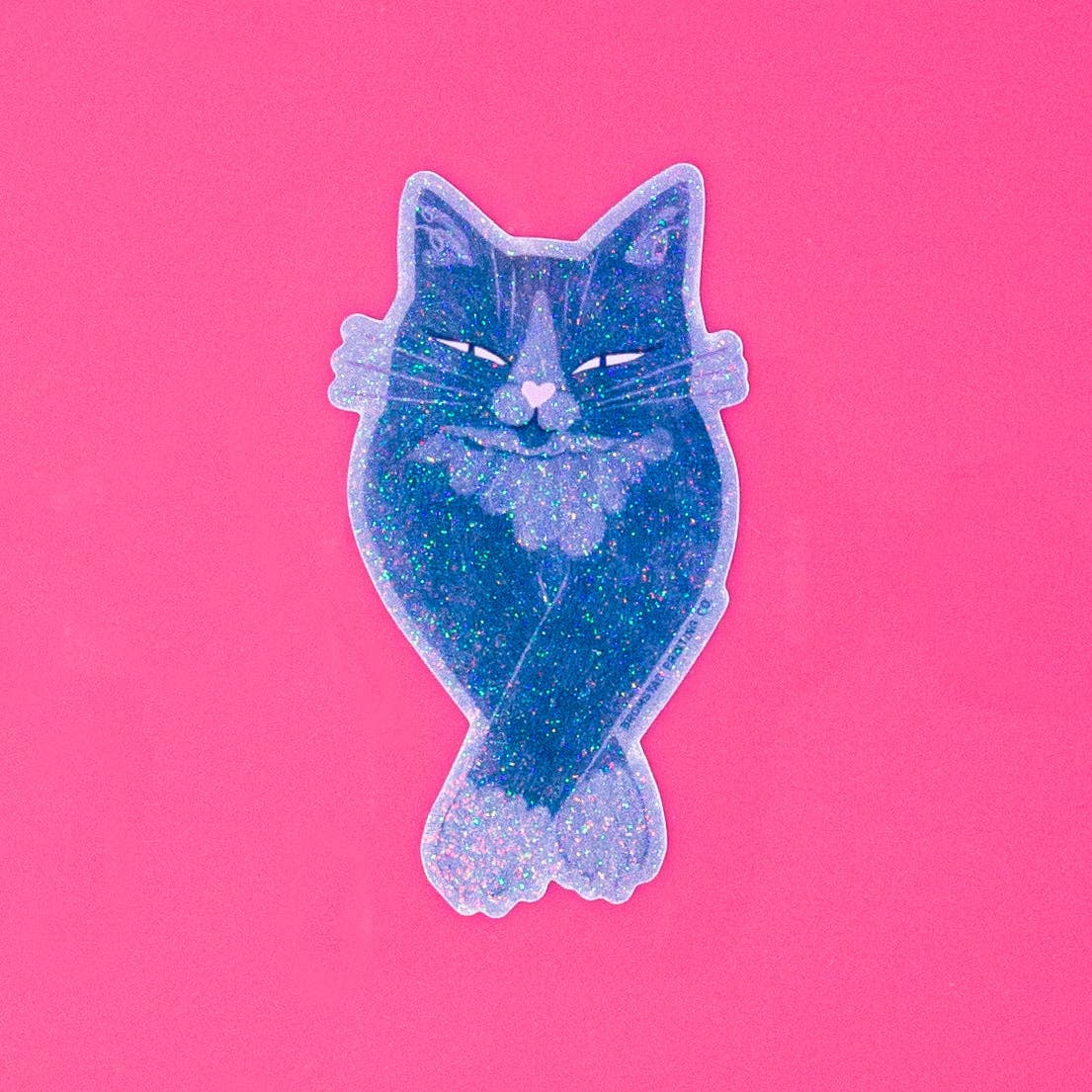 Bromstad Printing Co. Cards Slow Blink Cat - Sparkle Sticker