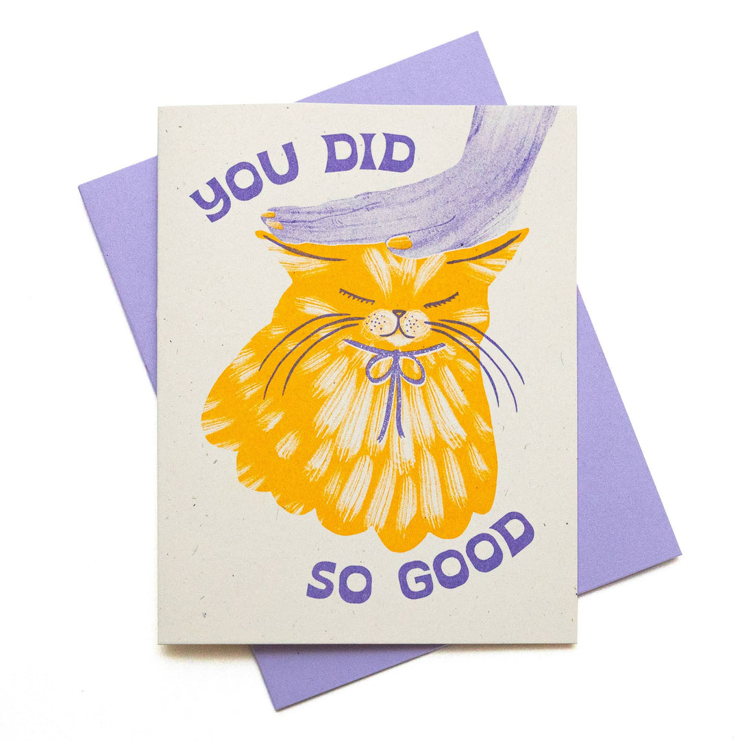 Bromstad Printing Co. Cards You Did So Good Cat - Risograph Card