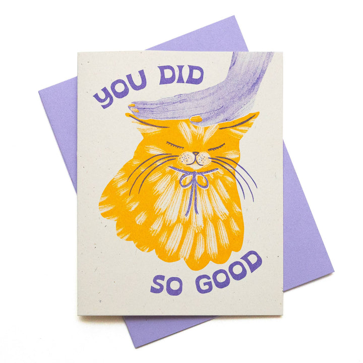 Bromstad Printing Co. Cards You Did So Good Cat - Risograph Card