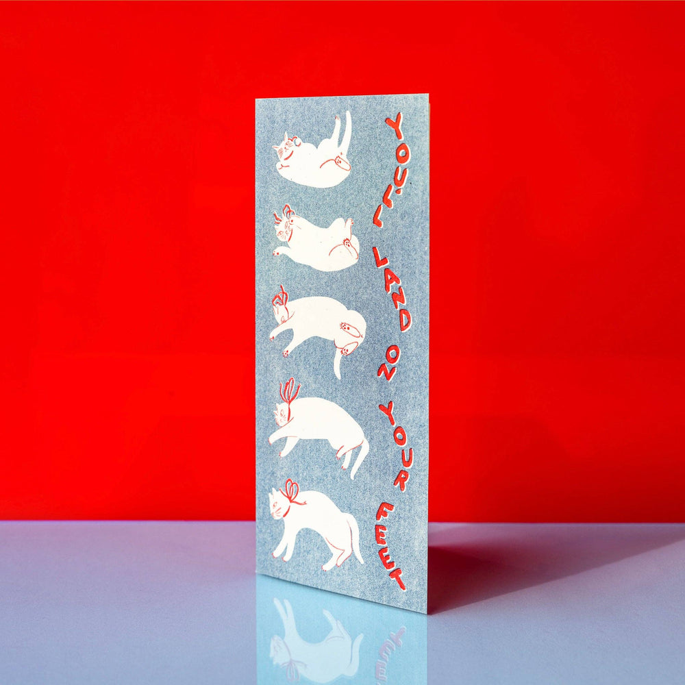 Bromstad Printing Co. Cards You'll Land on Your Feet - Risograph Greeting Card