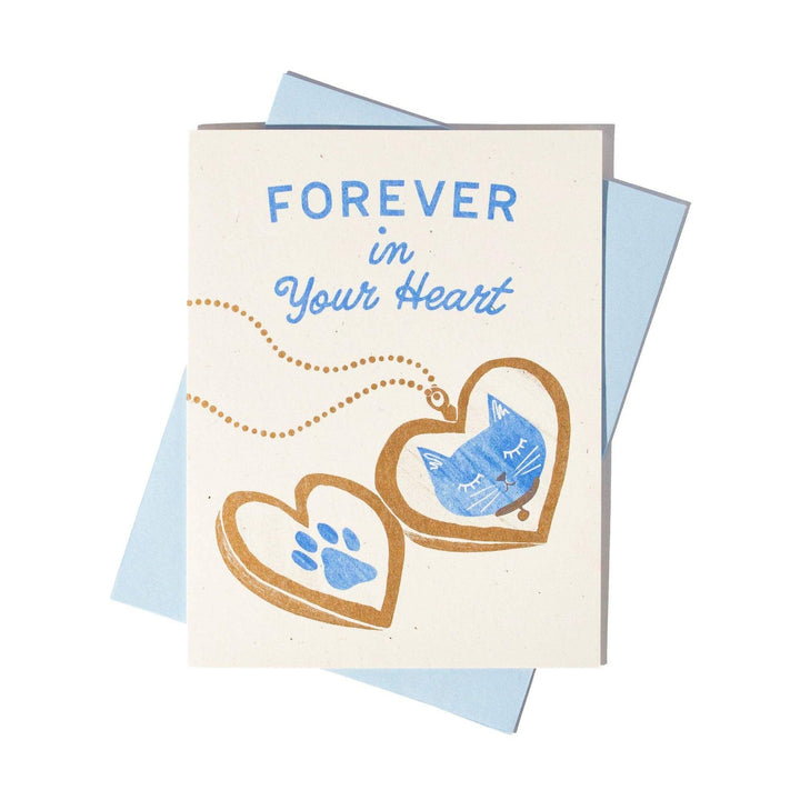 Bromstad Printing Co. Forever In Your Heart Cat - Risograph Card