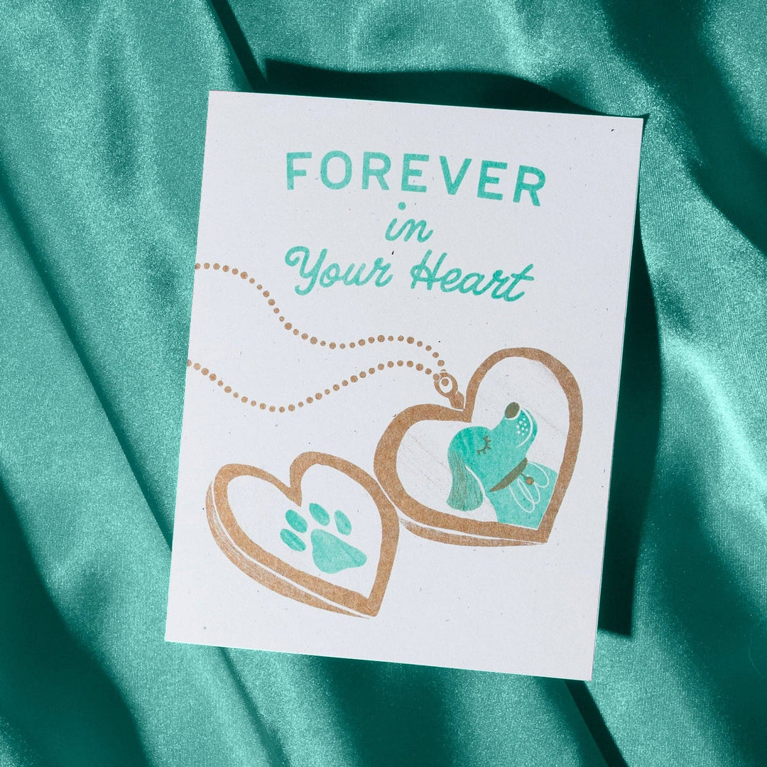 Bromstad Printing Co. Forever In Your Heart Dog - Risograph Card