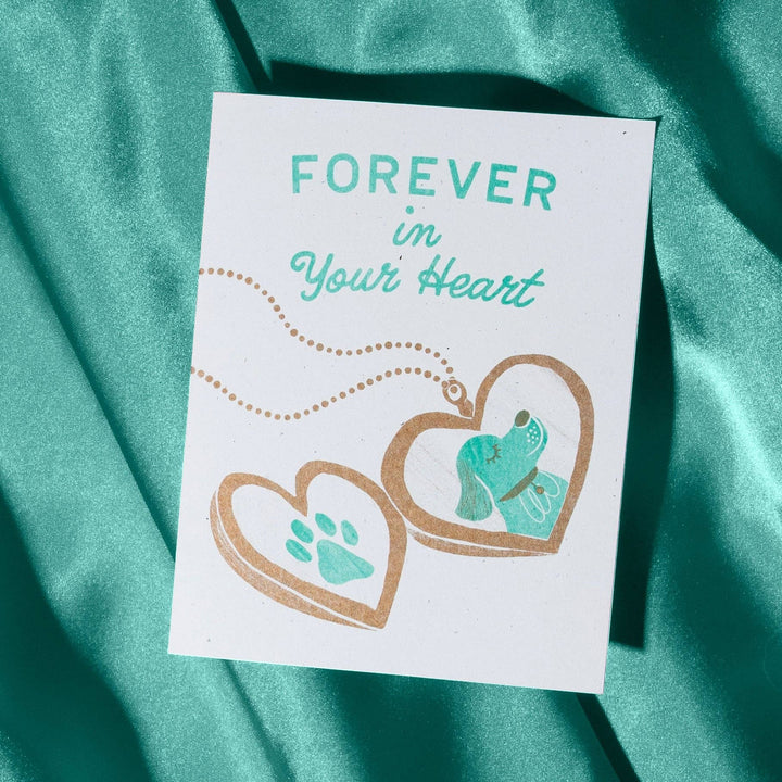 Bromstad Printing Co. Forever In Your Heart Dog - Risograph Card