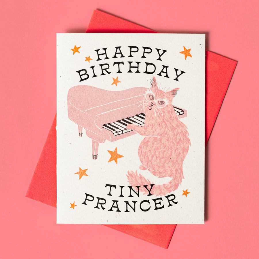 Bromstad Printing Co. Happy Birthday Tiny Prancer - Risograph Card