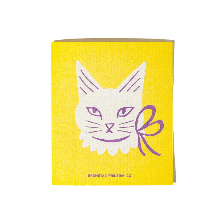 Bromstad Printing Co. Home Ribbon Cat - Swedish Dishcloth