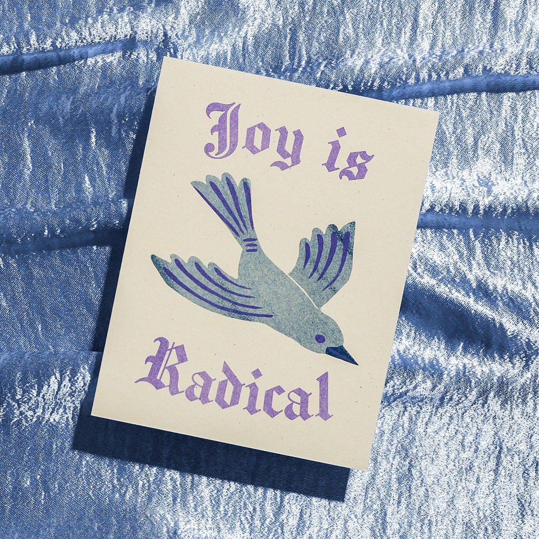 Bromstad Printing Co. Joy is Radical - Risograph Greeting Card