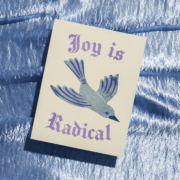 Bromstad Printing Co. Joy is Radical - Risograph Greeting Card
