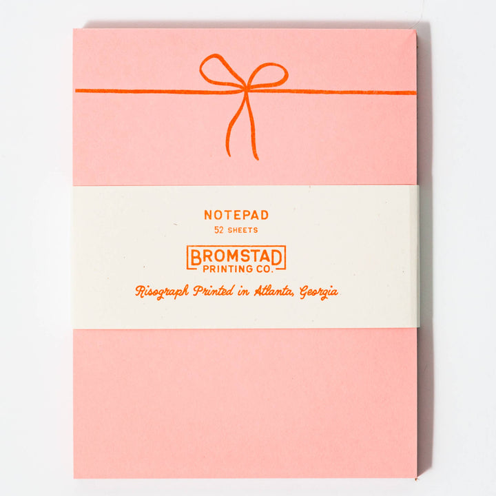 Bromstad Printing Co. Notepad Bow - Risograph A2 Notepad