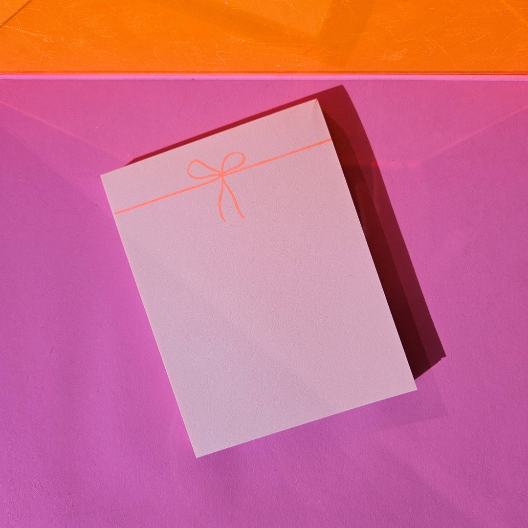 Bromstad Printing Co. Notepad Bow - Risograph A2 Notepad