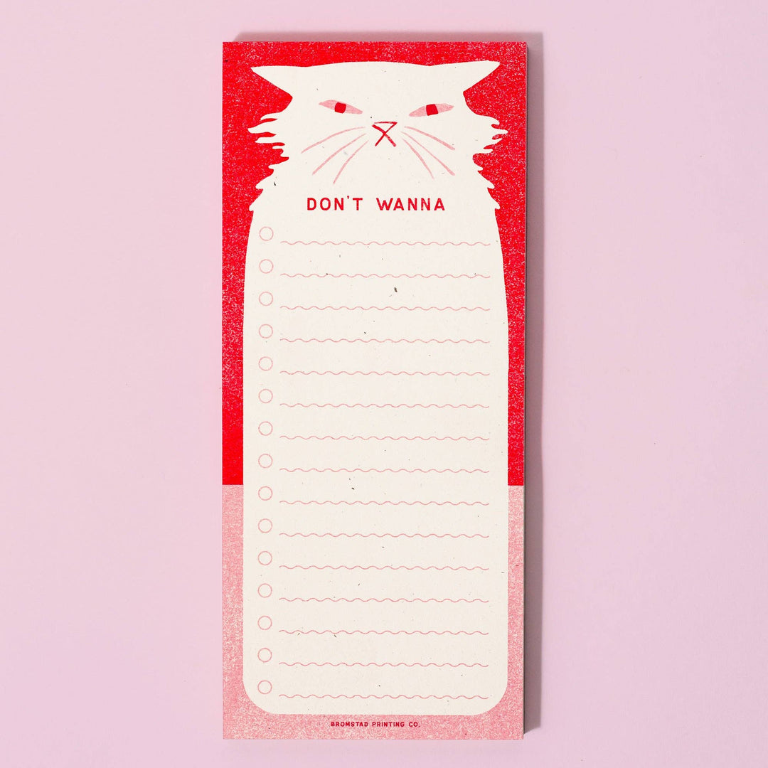 Bromstad Printing Co. Notepad Don't Wanna - Risograph Notepad