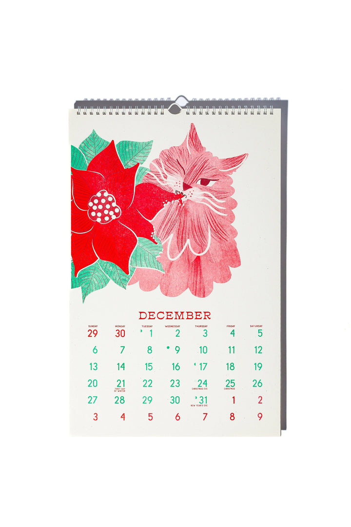 Bromstad Printing Co. paper 2026 Risograph Wall Calendar - Butterfly Days