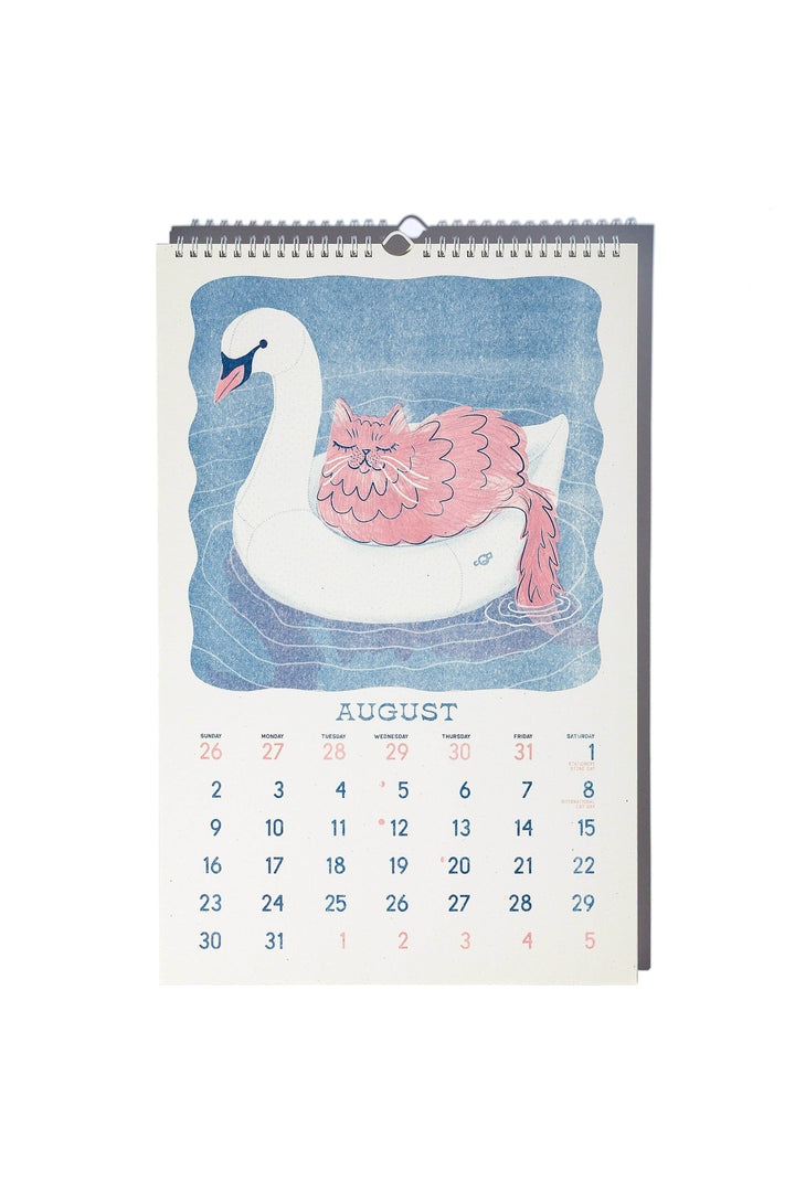 Bromstad Printing Co. paper 2026 Risograph Wall Calendar - Butterfly Days