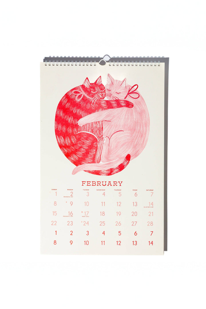 Bromstad Printing Co. paper 2026 Risograph Wall Calendar - Butterfly Days