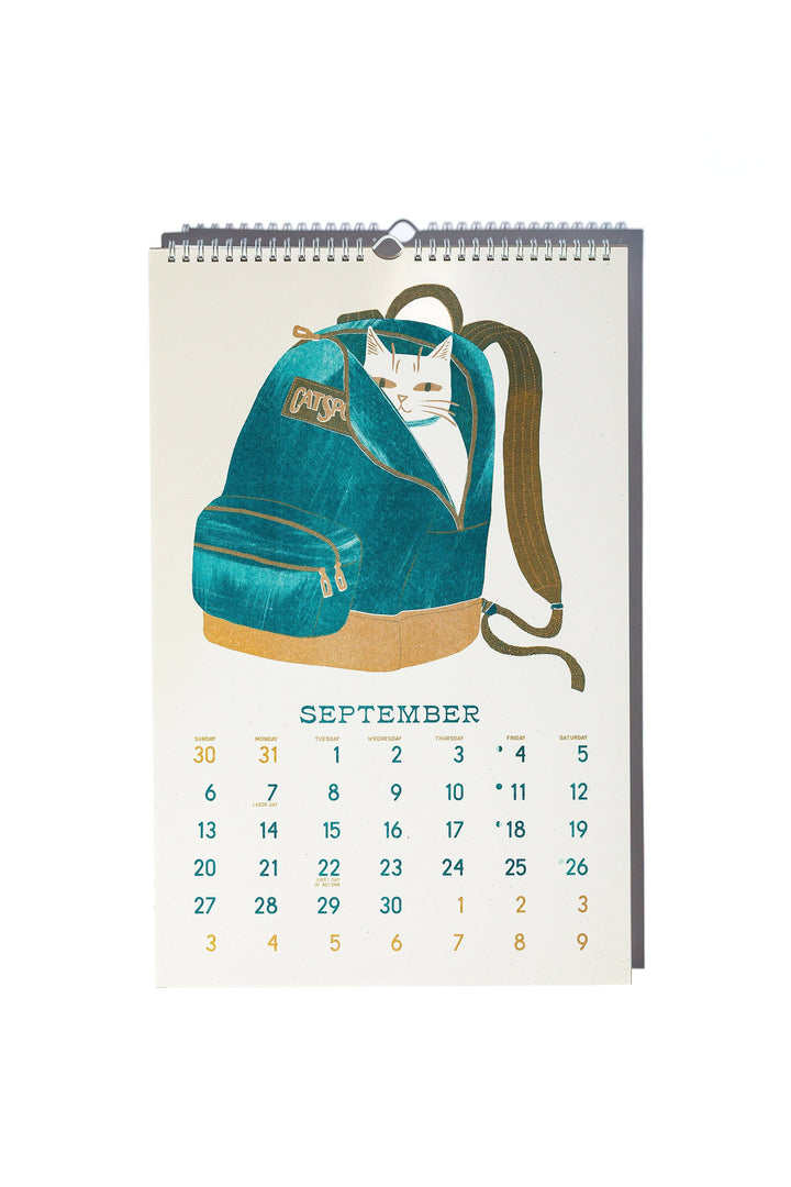 Bromstad Printing Co. paper 2026 Risograph Wall Calendar - Butterfly Days
