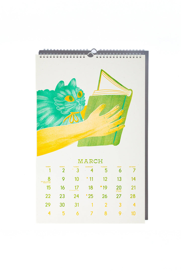 Bromstad Printing Co. paper 2026 Risograph Wall Calendar - Butterfly Days