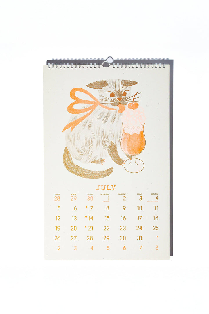 Bromstad Printing Co. paper 2026 Risograph Wall Calendar - Butterfly Days