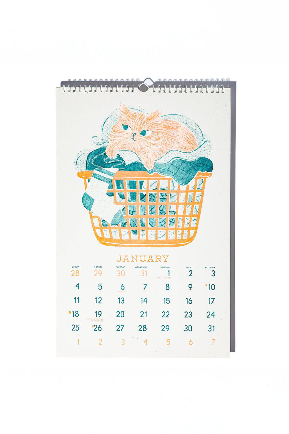 Bromstad Printing Co. paper 2026 Risograph Wall Calendar - Butterfly Days