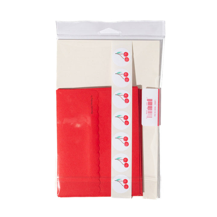 Bromstad Printing Co. Paper Cherry Letter Writing Set