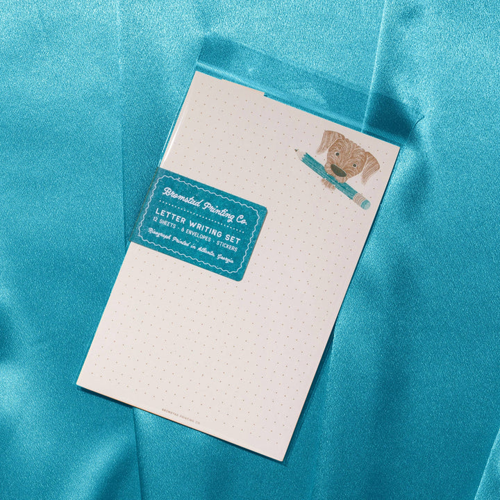 Bromstad Printing Co. Paper Pencil Dog Letter Writing Set