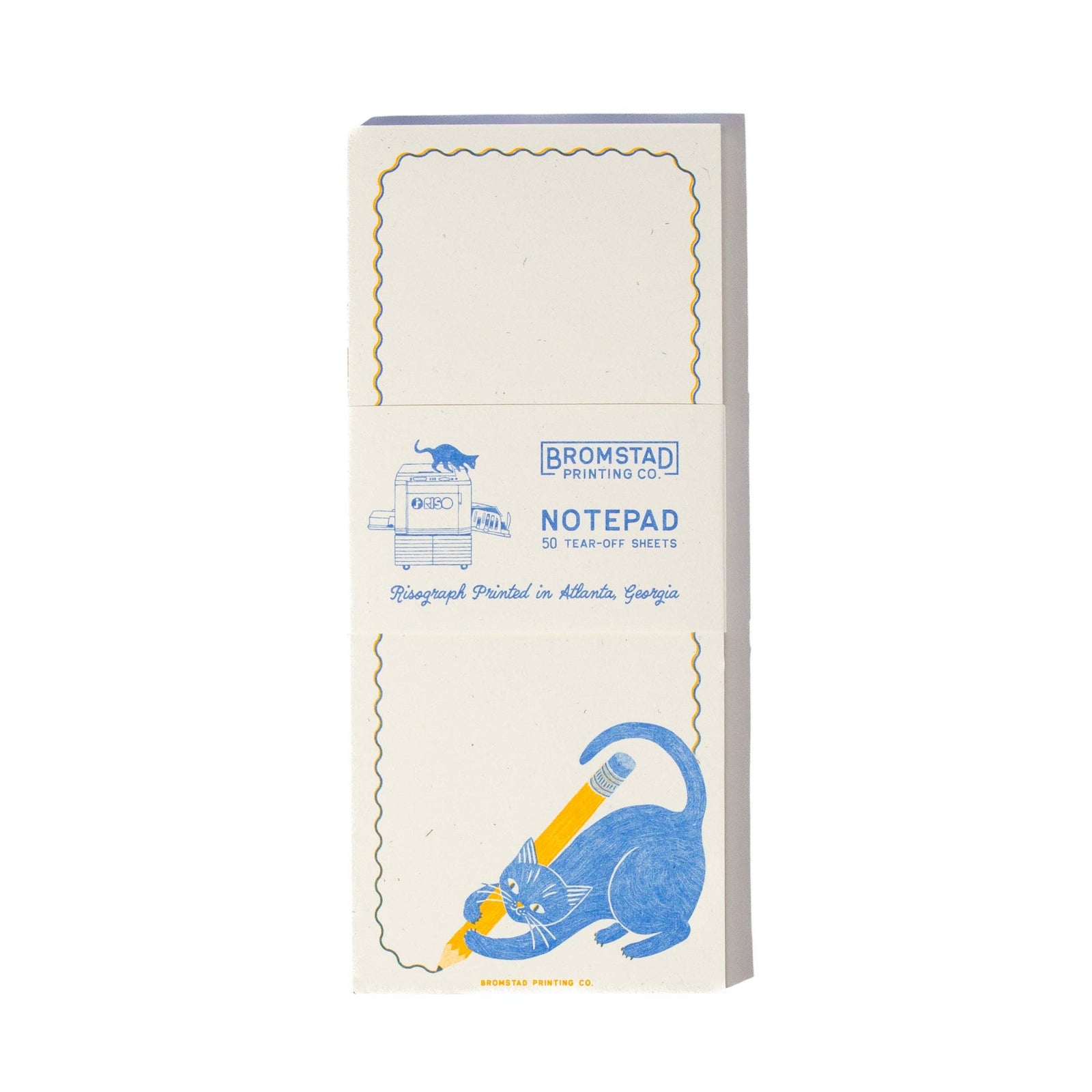 Bromstad Printing Co. Pencil Cat - Tall Notepad