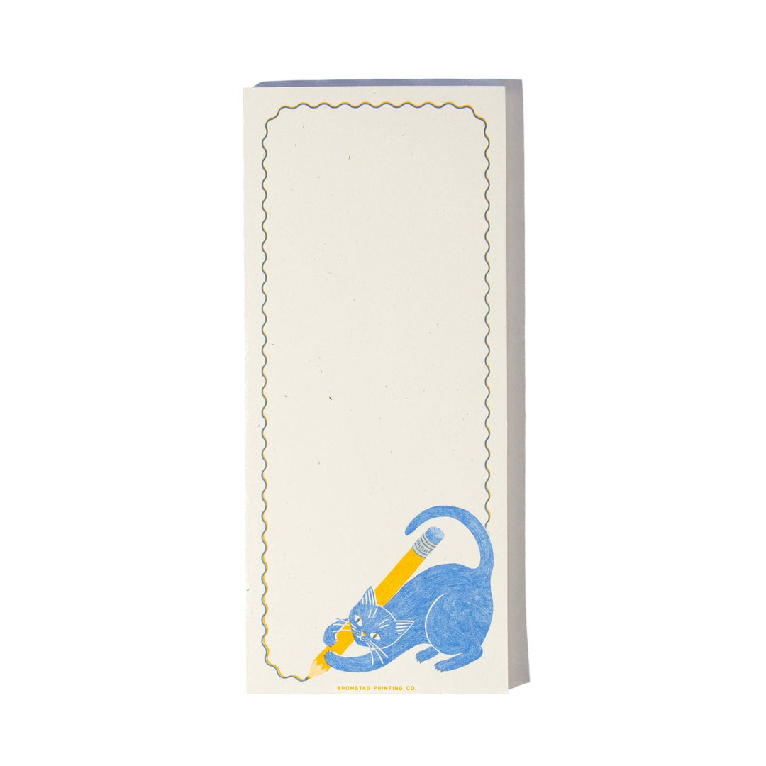 Bromstad Printing Co. Pencil Cat - Tall Notepad