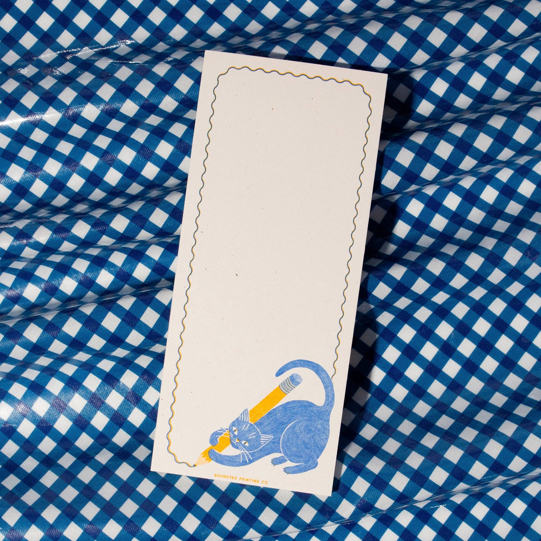Bromstad Printing Co. Pencil Cat - Tall Notepad