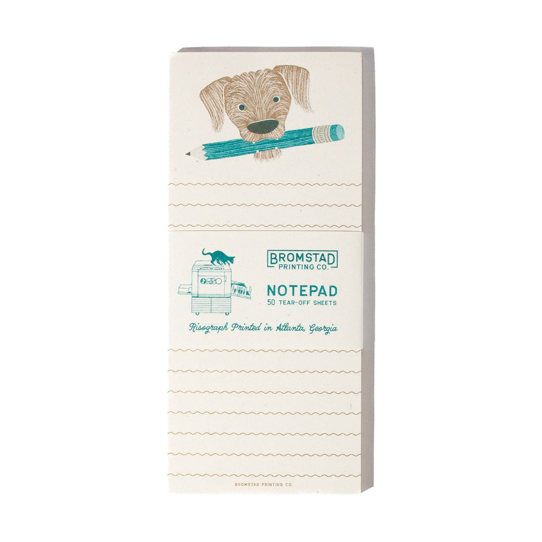 Bromstad Printing Co. Pencil Dog - Tall Notepad