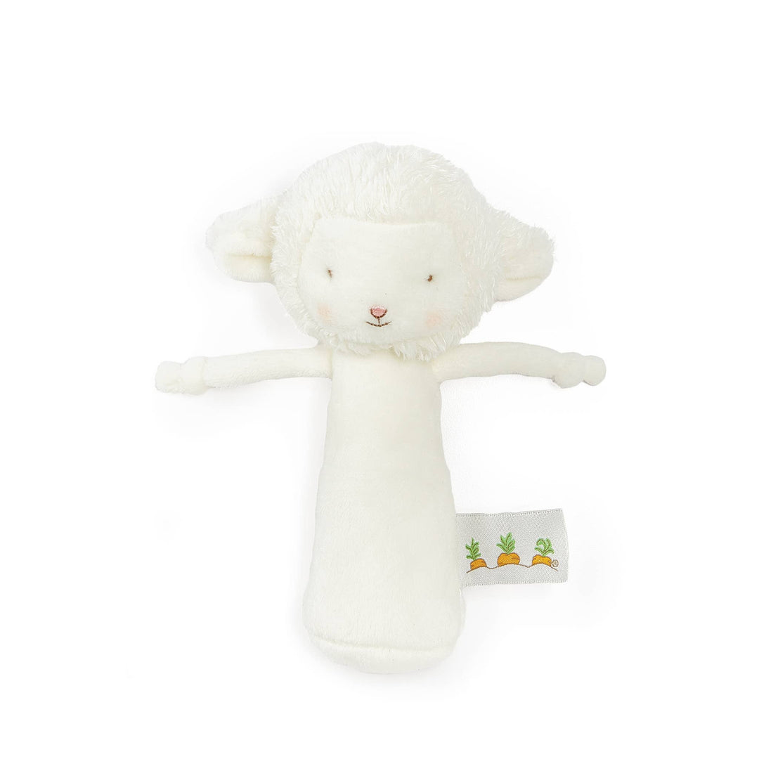 Bunnies By the Bay Baby Friendly Chime Rattle - White lamb
