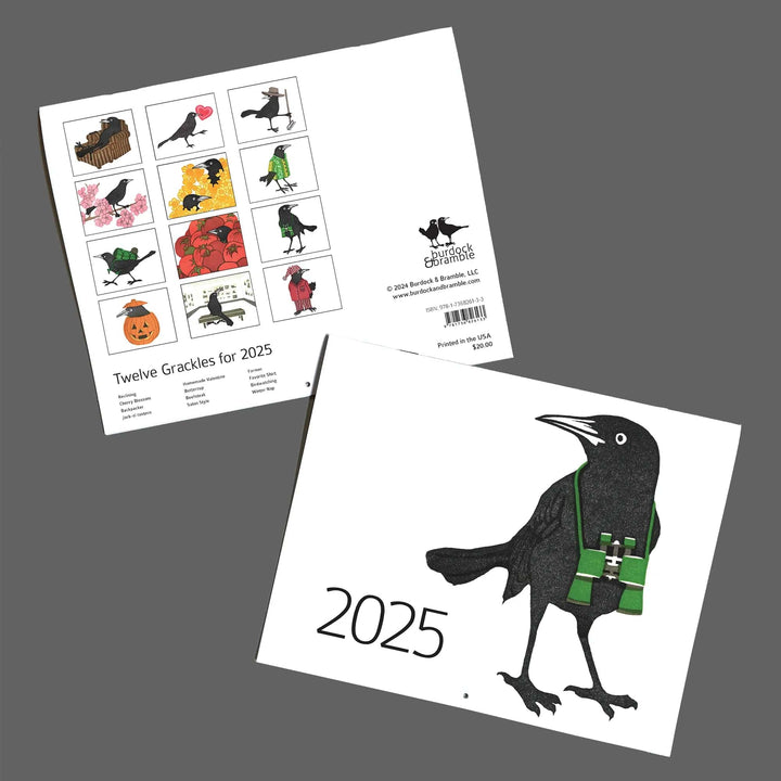 Burdock & Bramble Calendar Twelve Grackles for 2025 Calendar