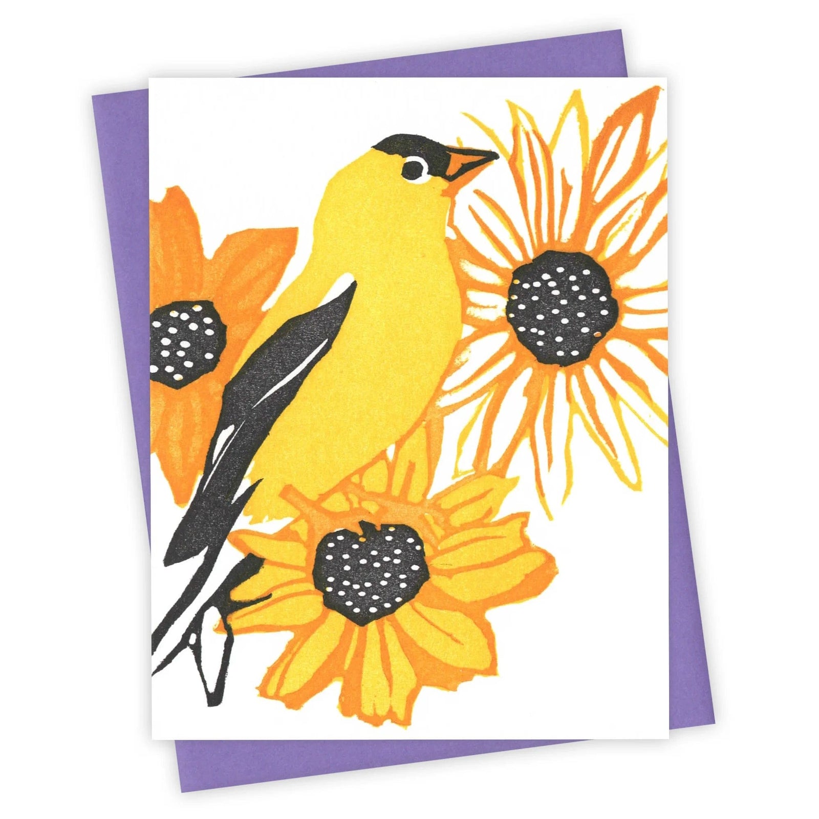 Burdock & Bramble Card Flower Garden Goldfinch Card
