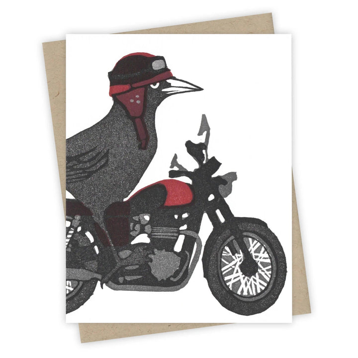 Burdock & Bramble Card Open Road Motorcycle Riding Grackle Card