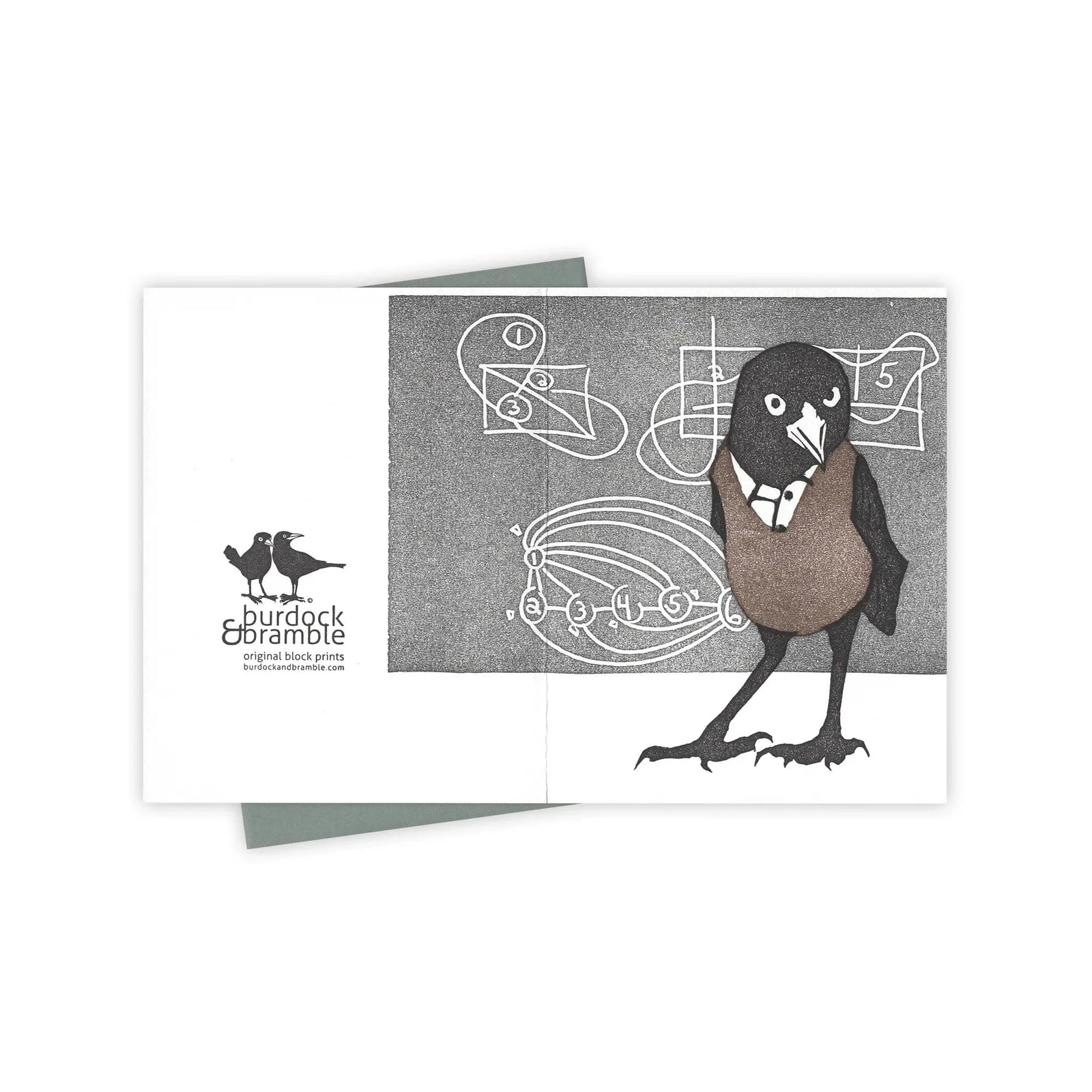 Burdock & Bramble Cards Teacher Appreciation Grackle Card