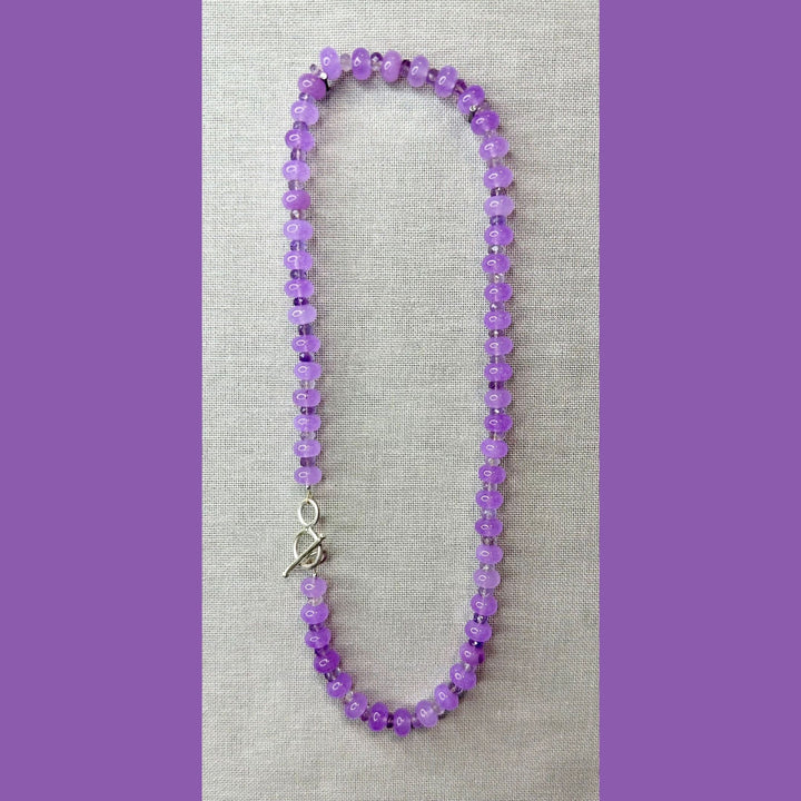 calseá jewelry Lavender with Amethyst Candy Necklace