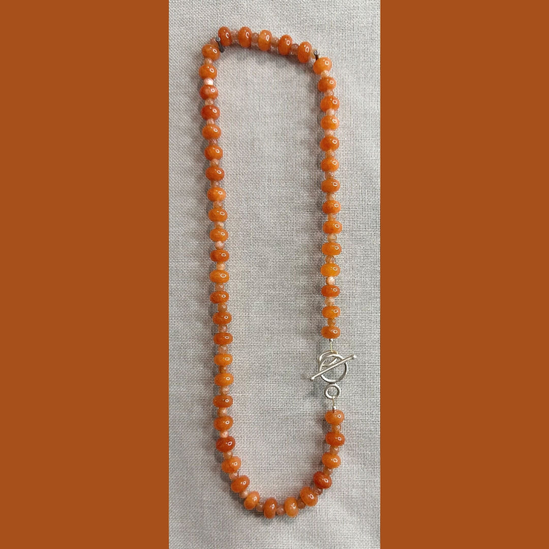 calseá jewelry Orange with Sunstone Candy Necklace