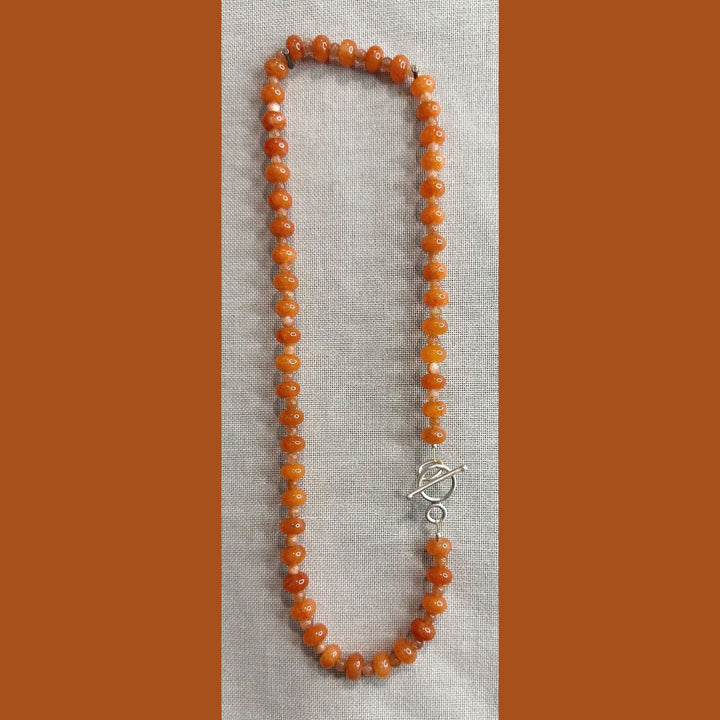 calseá jewelry Orange with Sunstone Candy Necklace