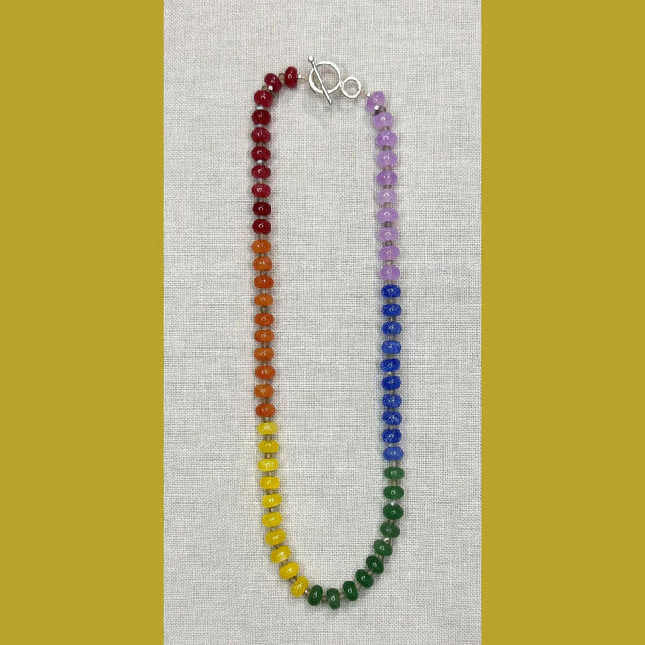 calseá jewelry Rainbow with Labradorite Candy Necklace