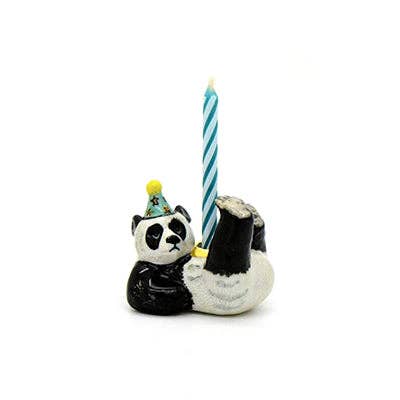 Camp Hollow Candle Holder Panda Cake Topper
