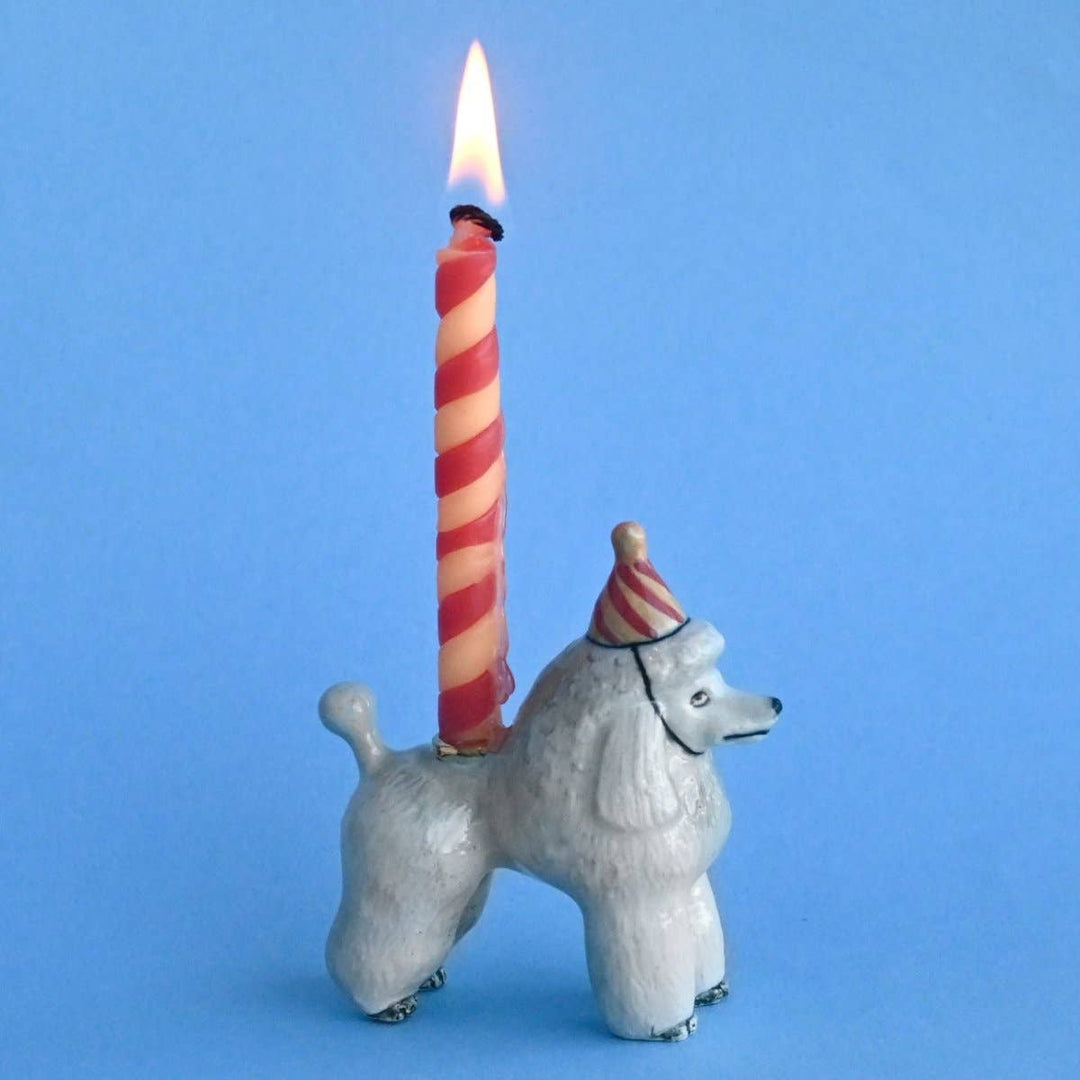 Camp Hollow Candle Holder Poodle Cake Topper