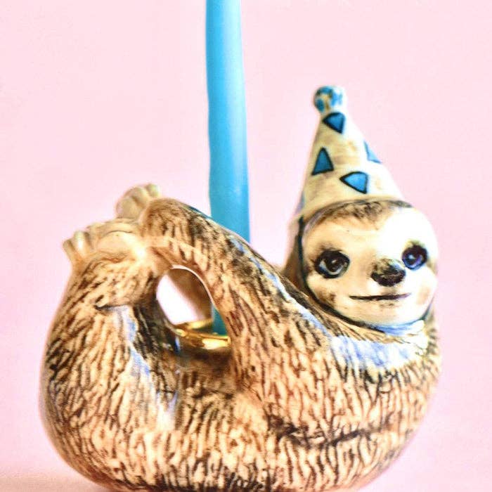 Camp Hollow Candle Holder Sloth Cake Topper