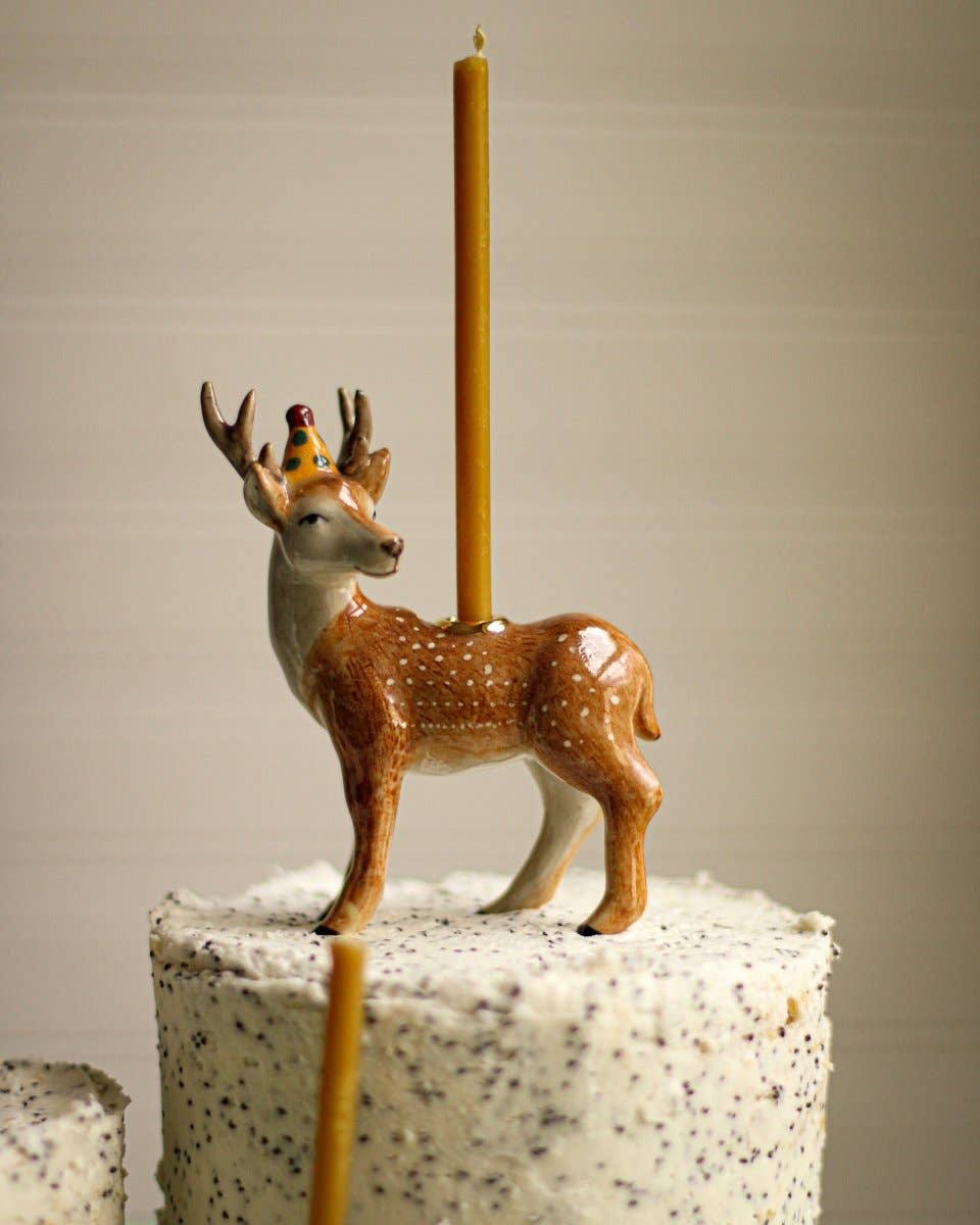 Camp Hollow Candle Holder Stag Cake Topper