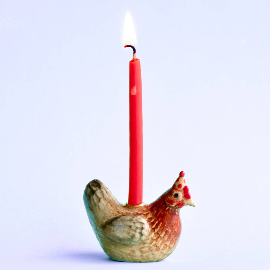 Camp Hollow Candle Holder Year of the Rooster Cake Topper