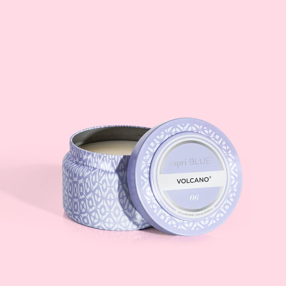 Capri Blue Candle Volcano Digital Lavender Printed Travel Tin, 8.5 oz