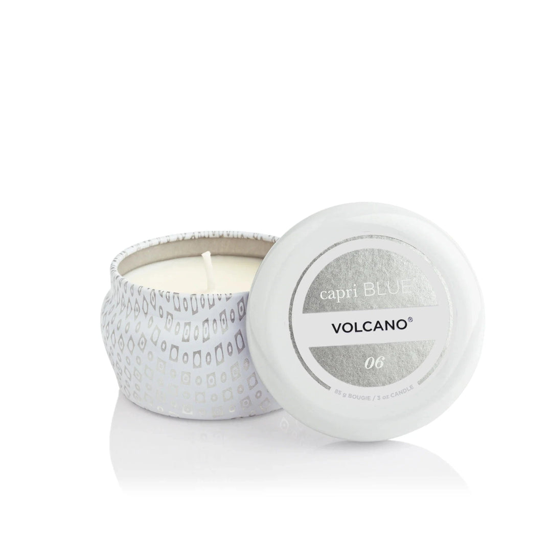 Capri Blue Gifts Volcano White Mini Tin Candle, 3 oz