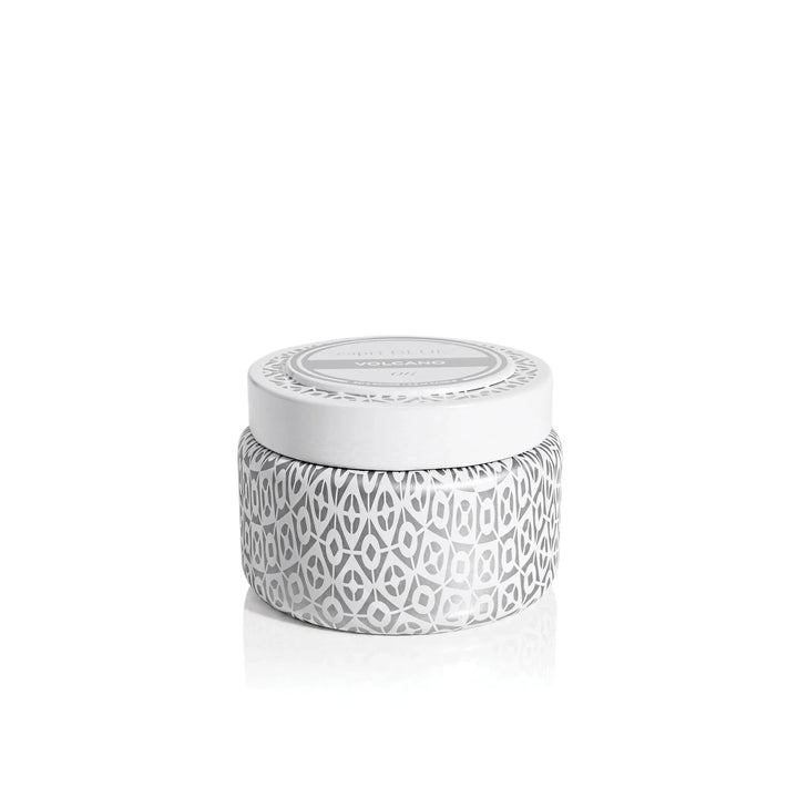 Capri Blue Gifts Volcano White Signature Printed Travel Tin Candle