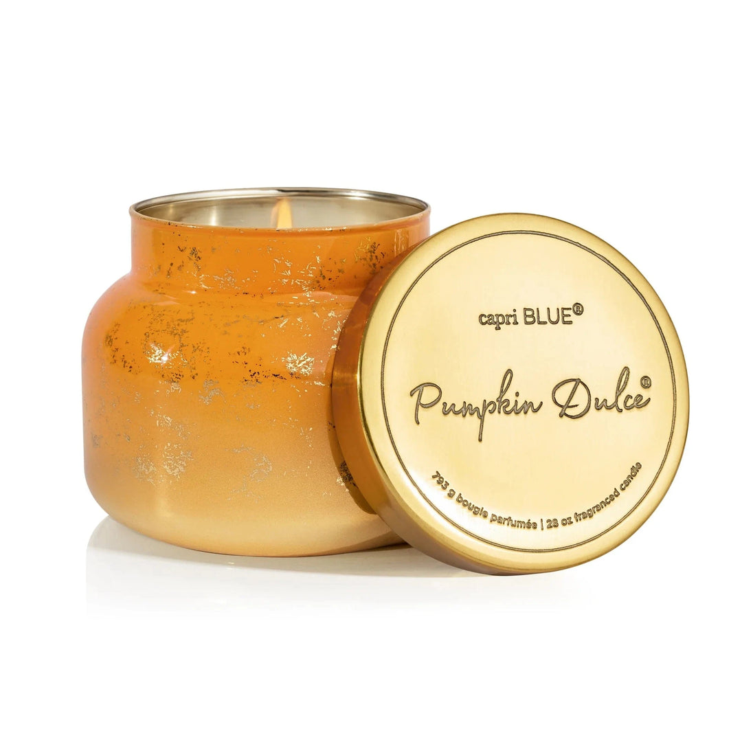 Capri Blue Holiday Pumpkin Dulce Glimmer Oversized Capri Jar Candle