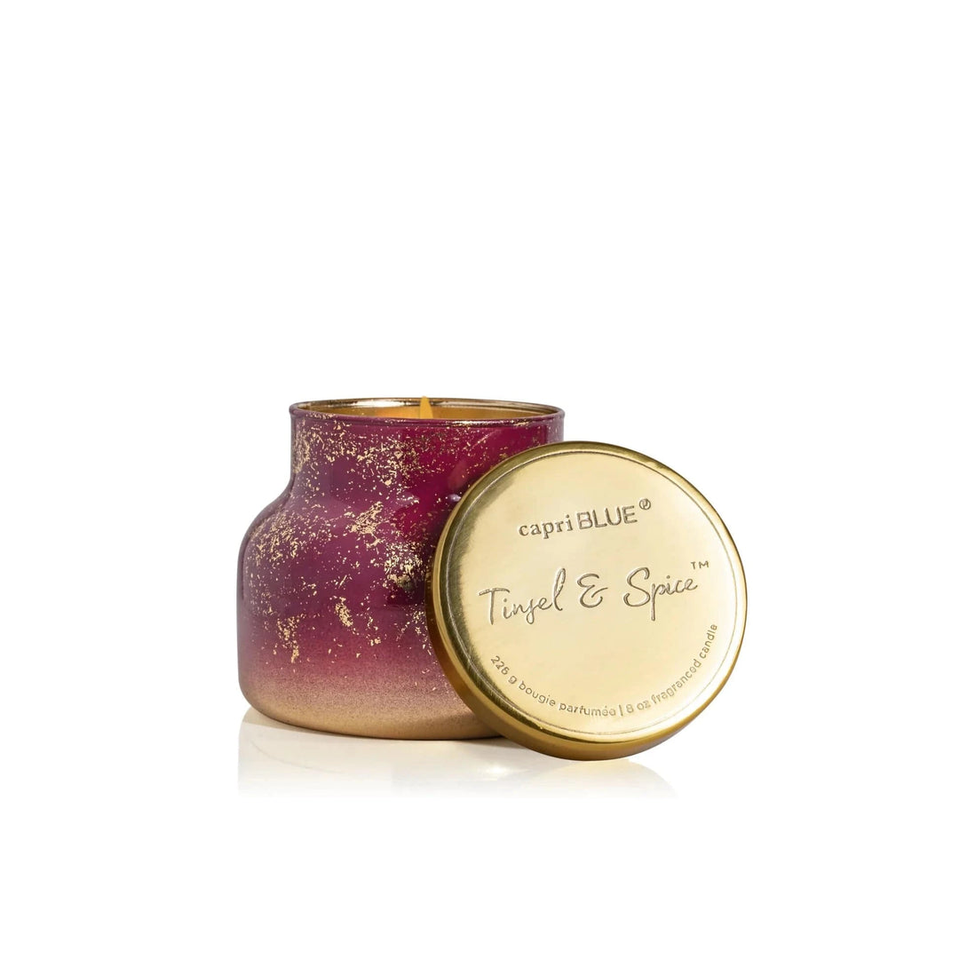 Capri Blue Holiday Tinsel & Spice Glimmer Petite Jar Candle