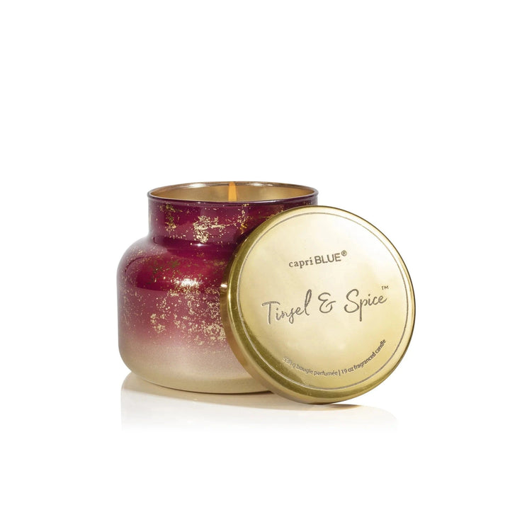 Capri Blue Holiday Tinsel & Spice Glimmer Signature Jar Candle