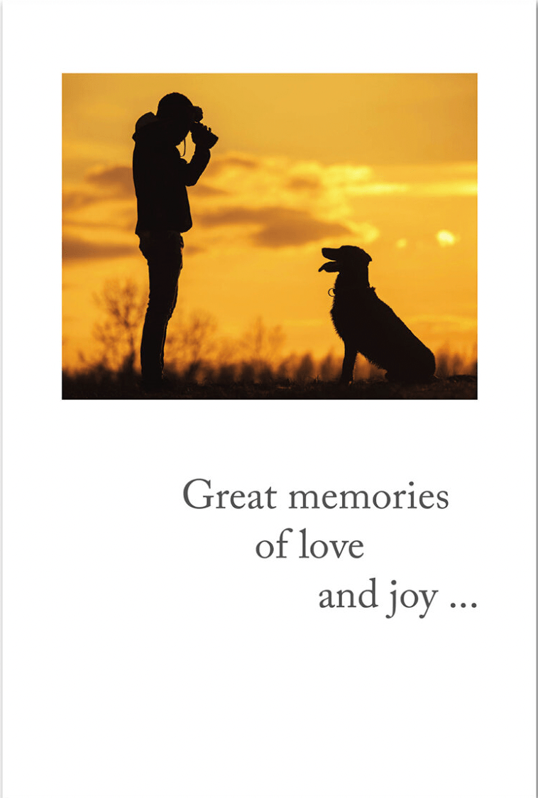 Cardthartic Card Dog Posing For Picture Pet Condolence Card