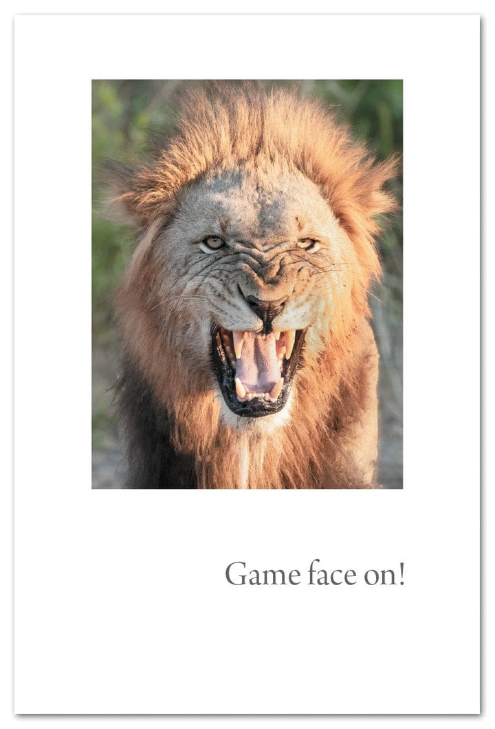 Cardthartic Card Game Face Lion Encouragement Card