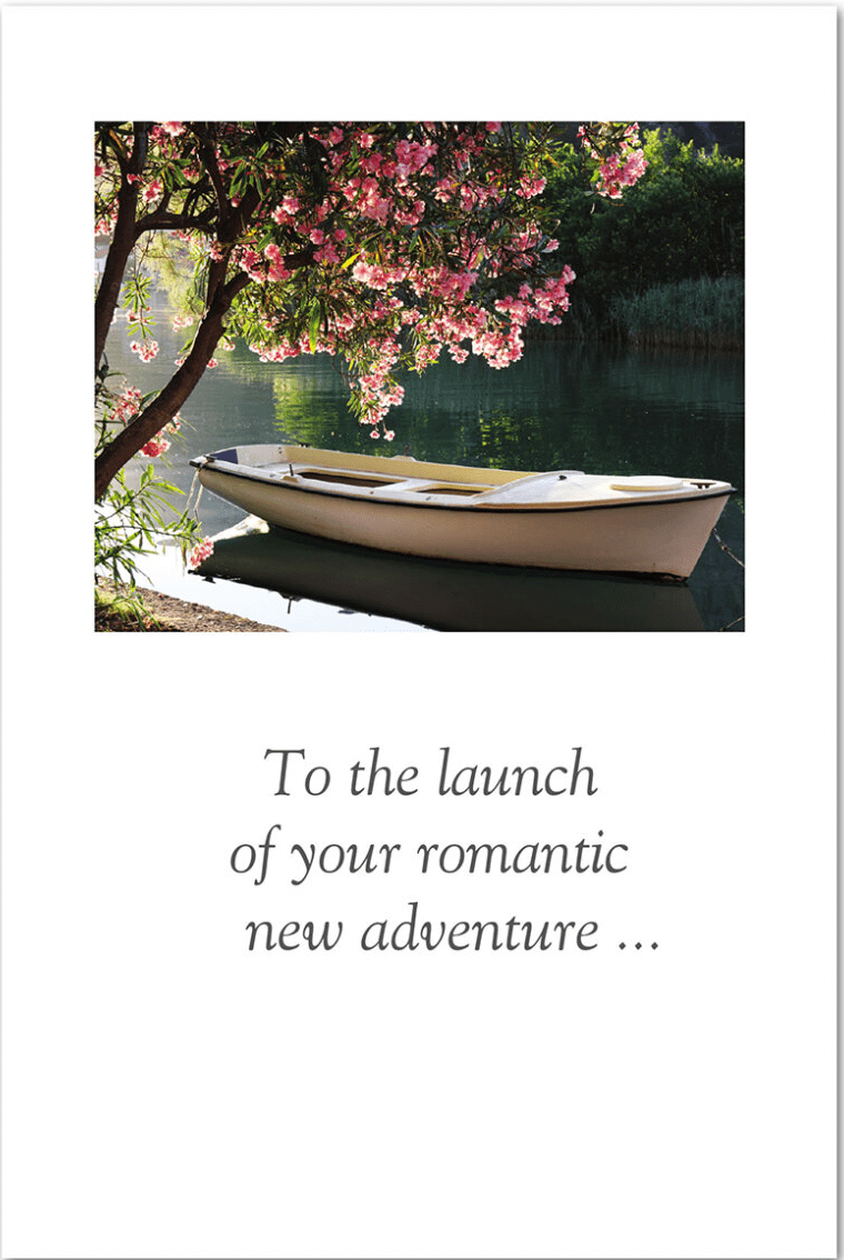 Cardthartic Card Romantic Rowboat Wedding Card